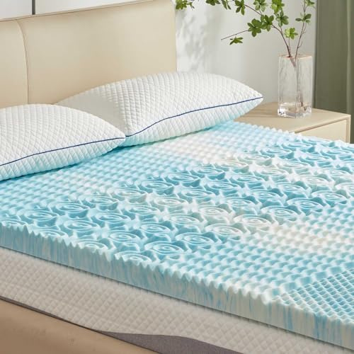 SINWEEK Twin Matratzenauflage 5 Zonen Memory Foam Matratzenauflage Druckentlastung Weich CertiPUR-US Zertifiziert