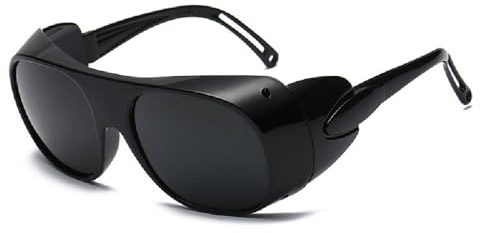 Schweißschutzbrille, kratzfest, UV-Schutz, Schweißerbrille zum Löten, Schneiden und Tig-Schweißen (Dunkelgrau)