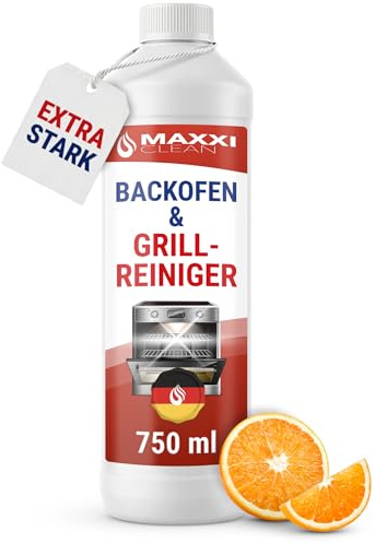 Maxxi Clean 1 x 750 ml Backofen und Grillreiniger Gel Paste I extrastarker selbstarbeitender Fettlöser I entfernt hartnäckige Verkrustungen ohne Schrubben I Backofen Herdplatte Grill I Made in Germany
