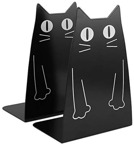 Hisredsun Buchstütze Katze Buchstütze Metall | Buchstütze Metall, Buchstützen für Regal, Buchstützen Metall, Schwer Bü