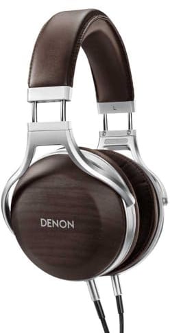 Denon AH-D5200 Premium Over-Ear Kopfhörer mit Zebraholzgehäuse und 50mm FreeEdge Treibern (Braun)