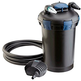 OASE 50455 Druckfilter BioPress Set 10000, Teichfilter Filterset zur effektiven und raschen Algenbekäpfung, Komplettset inkl Filterpumpe und UVC Klärer