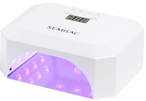 Semilac UV-LED-Lampe Diamond Collection 24W/48W – Nagellampe mit 4 Modi & Bewegungssensor, Display, für UV Lack & Gel