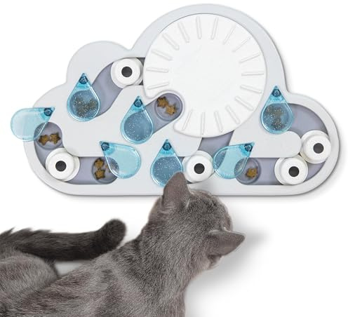 Catstages Nina Ottosson Rainy Day Puzzle & Play - Interaktives Intelligenz-/Snackspielzeug für Katzen