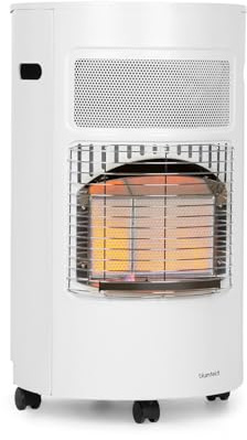blumfeldt Bonaparte Gasheizung - Gasofen mit 3 Leistungsstufen 1600, 2600 und 4200 Watt, Katalytofen für Gasflaschentyp: 5kg bis 15kg, integrierter Piezozünder, Infrarot-Keramikbrenner, weiß