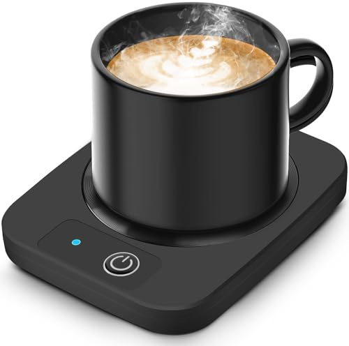 Kaffeetassenwärmer, Smarter Kerzenwärmer, Elektrischer Tassenwärmer mit Aluminium-Metallplatte für Büro, Schreibtisch-Accessoires, Getränkewärmer für Kakao, Milch, Muttertagsgeschenk for Mama