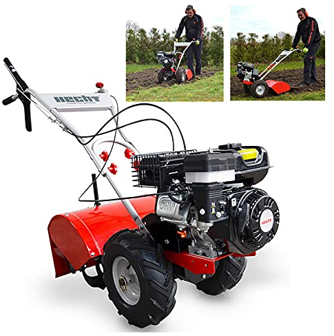 HECHT Benzin-Gartenfräse 750 Motorhacke Kultivator Bodenhacke Bodenfräse Fräse (Motorleistung: 4,7 kW (6,5 PS), 50 cm Arbeitsbreite, 4 Kreisel mit je 4 Messern)