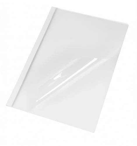 Pavo - Thermobindemappe A4-12 mm - Kapazität : 101-120 Blatt - Transparent/weiß - 100 Stück