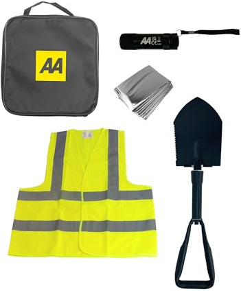 AA Winterset fürs Auto mit klappbarer Schneeschaufel, Schwarz
