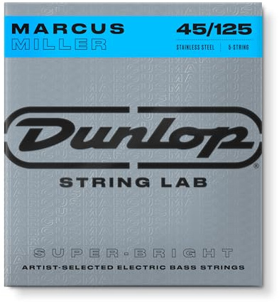 JIM DUNLOP - DBMMS45125 - Bass-Saiten - Super Bright Marcus Miller SB Medium /5 Saiten 45-65-85-105-125