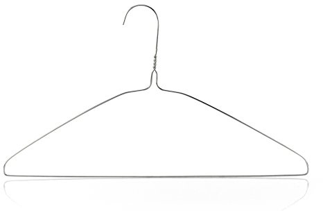 Hangerworld 10 Verzinkte Kleiderbügel aus Metall, mit Hosensteg, Breite ca. 41 cm, für Oberhemden, Blusen, T-Shirts, Pullover, Hosen, für Wäschereien und Reinigungen, hergestellt in Österreich