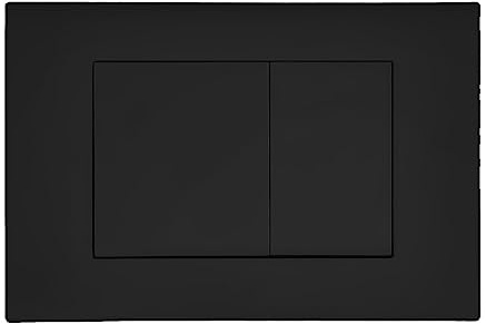 Wunderbad Drückerplatte Kompatibel mit Geberit Duofix Sigma/Delta/BASIC Betätigungsplatte für 2 Mengenspülung (Schwarz Matt)
