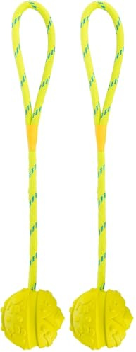 TRIXIE 33482 Ball am Seil, Naturgummi, schwimmt, ø 7/35 cm, farblich Sortiert (Packung mit 2)
