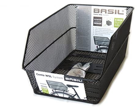 Basil Fahrradkorb Cento WSL, Black, 45 x 31 x 22 cm, 11205