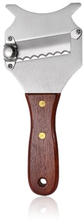 EIHI 1 Stück Trüffelhobel Glatt, Käsehobel, 8 * 19.5Cm Trüffel Reibe, Trüffelreibe, Schokoladenrasierer, Parmesanhobel Aus Edelstahl Mit Holzgriff Zum Aufhängen, Küche, Restaurant