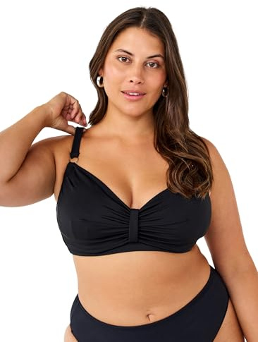 Zizzi Swim by Damen große Größen Bikini BH mit Bügel drapiert Größe 42-60