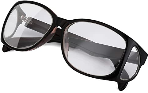 LVCHEN 0,75 mmPb Röntgenbrille mit bleihaltigem Schutzglas (schwarzer Rahmen)