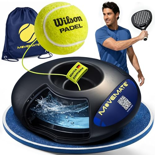 MOVEMATE Padel-Trainer Set mit Wilson® Padelball | innovatives Ballspiel für Draußen, im Garten, im Park für Kinder & Erwachsene | inkl. Transporttasche & Übungsvideos