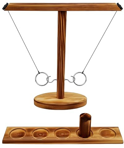 Joycabin Hooks Ring Toss Game für Kinder Erwachsene, Ring Toss Hook und Ring Indoor, Toss Haken und Ring Spiel, Haken Ring Toss Game, Interaktives Haken Ring Wurfspiel für Home Party