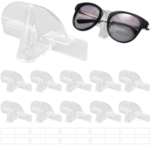 10 Stk Brillenhalter Wand, Brillenablage Sonnenbrillen Aufbewahrung, Gläser Aufbewahrung Zum Aufhängen, Selbstklebender Wandmontierter Brillenhalter, Kreativer Nasenform-Brillenständer für Zuhause
