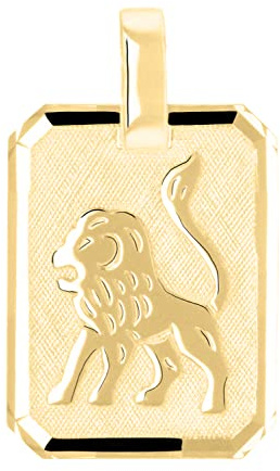 My Gold Damen Herren Anhänger Sternzeichen (Ohne Kette) Echtes Gelbgold 333 Gold (8 Karat) 21mm x 12mm Tierkreiszeichen Horoskop Gaudino