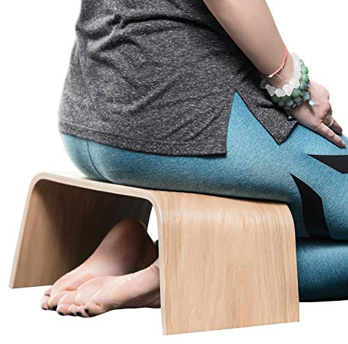 Robuste Holzbank von Valiai, geeignet für Teezeremonien, Yoga, Seiza-Pose, Meditation für Anfänger, Gebetsbank und gesunde aufrechte Haltung – Holzbank