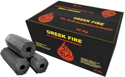 10 kg Greek Fire Profi-Holzkohlebriketts