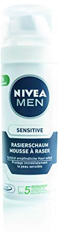 5Pack Nivea Mini-Rasierschaum Sensitive 5x 50ml/ Rasierpflege/Schaum zum Rasieren/Rasierschaum reisegröße