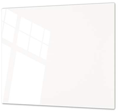 Kochplattenabdeckung Stove Cover und Schneideplatten SINGLE mit 60 x 52 cm und DOUBLE - zwei Bretter mit 30 x 52 cm D17 Schwarz-Weiß-Serie: White