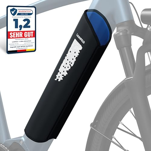 LAINFELD E-Bike Akku-Schutzhülle aus Neopren (30–41 cm Umfang) – Kälteschutz mit Reflektoren | Universelles Premium-Zubehör