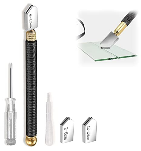 Glas Cutter Werkzeug, Glasschneider, 5 Stück Glasschneide, Glasschneider Diamant, Glasschneider Diamant Cutter, für dickes Glas Mosaik und Fliesen Bleistift