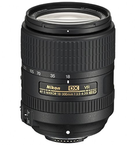 Nikon 2216 AF-S DX 18-300 mm 1:3,5-6,3G ED VR Reisezoom-Objektiv (inkl. LC-67 Frontdeckel und LF-4 Rückdeckel, bildstabilisiert) Schwarz