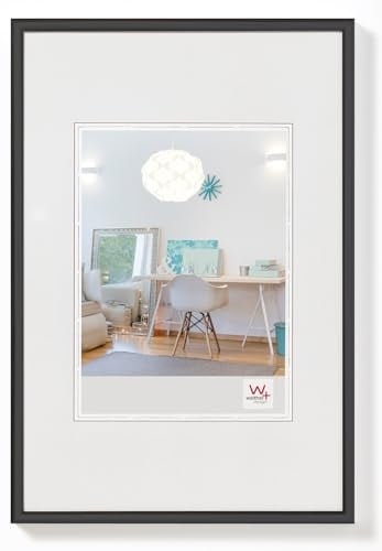 walther design Bilderrahmen schwarz 30 x 40 cm New Lifestyle Kunststoffrahmen KV045B