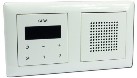 Gira Unterputz-Radio RDS mit Lautsprecher und Rahmen - reinweiß glänzend