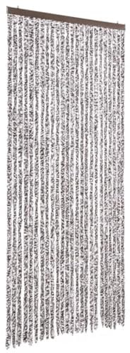 vidaXL Insektenschutz-Vorhang Braun und Beige 100x220 cm Chenille