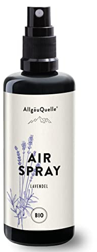 AllgäuQuelle – BIO-AirSpray mit 100% Bio-Öl Lavendel (100ml) | Natürlicher Raumduft mit naturreinem ätherischen Lavendelöl im Raumspray | BIO Duftspray