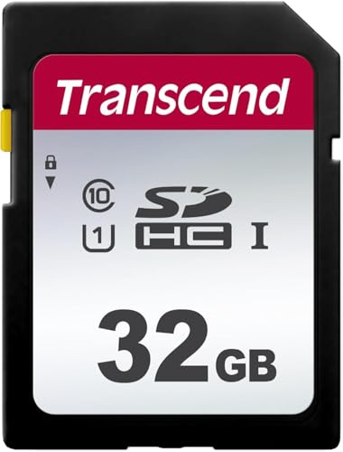 Transcend 32GB SDHC 300S Speicherkarte, UHS-I U1, bis zu 100 MB/s | Ideal für Digitalkameras & Full HD Video