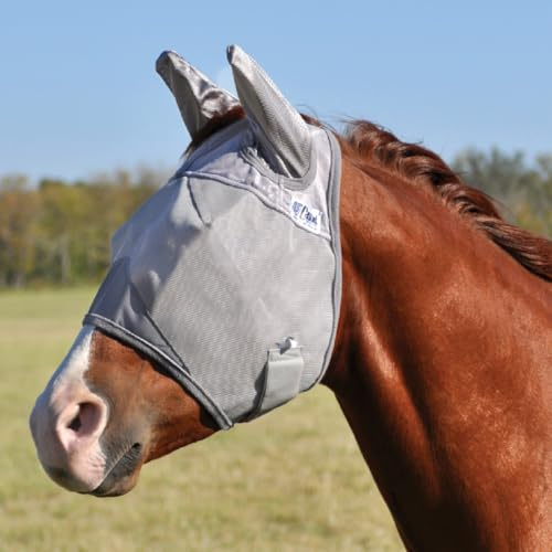 Cashel Crusader Fliegenmaske Standard mit Ohren (Grau, Pferd)