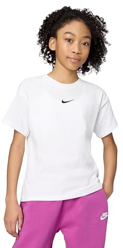 Nike Mädchen Sportswear Essential Lbr T-Shirt, White, 152/158