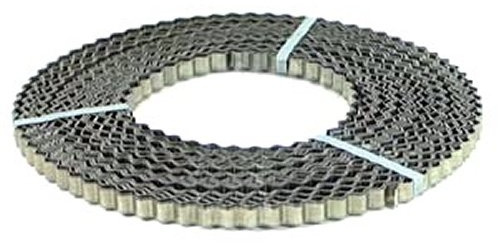 bauCompany24 Bauwellenband 20 mm x 1 mm – 50 m Rolle – Blankes Wellenband einseitig angeschärft – Zur Verminderung von Rissbildung bei Holz, Brettern & Bohlen