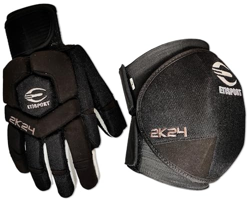 ETISPORT Kniepolster und Rollhockey-Handschuhe Profi 2K24. Zusätzlicher Schutz und Komfort, verstellbarer Halt, genau die richtige Steifheit.