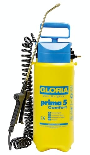 Gloria Prima 5 Comfort Drucksprühgerät 5L mit 2,5m Spiralschlauch und Kompressoranschluss