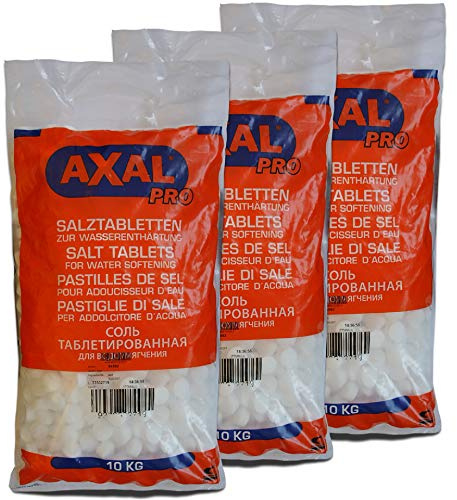 Axal Pro 30kg Salztabletten Regeneriersalz 3x10kg Tabletten-Form Wasserenthärtungsanlagen Pools