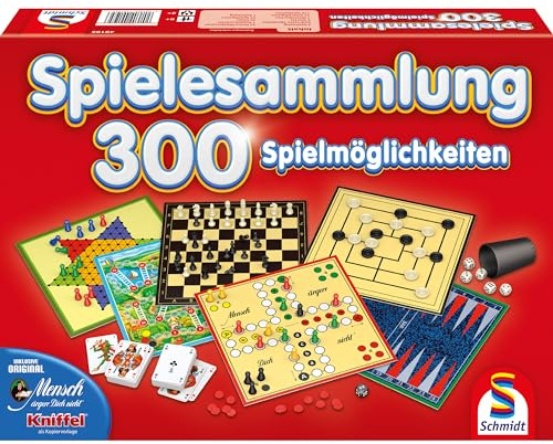 Schmidt Spiele 49195 300er Spielesammlung, rot