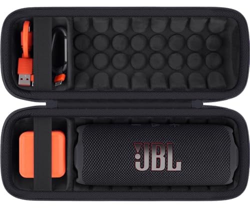 Khanka Hartschalenetui für JBL Flip 7/Flip 6 Bluetooth-Lautsprecher,Schwarz | Für JBL Flip 7/Flip 6 Bluetooth-Lautsprecher;Hartschalenetui zur Aufbewahrung,Schwarz,Nur Etui