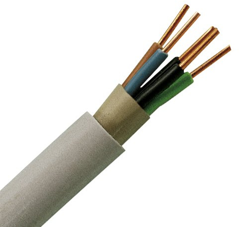 Kopp 153210846 Mantel-Leitung NYM-J, 5 x 2.5 mm², 10 m, grau