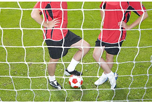 MOUMOUTEN Fußballnetz, strapazierfähiges Tornetz, Full Size Sport Ersatz Polypropylen Fasergewebe Netz, Tragbares Schussnetz für Sportmatch Training,Fussball Zubehör(8X6FT)