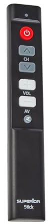 Stick Universal Grosstastenfernbedienung Große Knöpfe - Universal Fernbedienung Superior Electronics SUPTLB003, schwarz