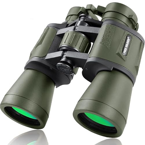 20x50 Jagd Fernglas für Erwachsene mit Smartphone-Adapte- 28mm großes Okular Professionelles wasserdichtes Fernglas zur Vögel Beobachten Wandern Konzertreisen mit BAK4 Prism FMC Objektiv, Grün