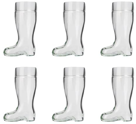ich-zapfe.de Biergläser, Bierstiefel 6er Set - 0,5 Liter